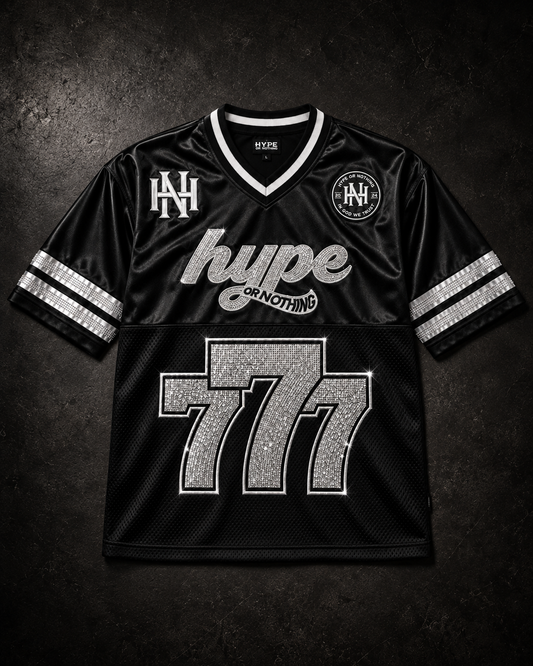 Maillot HYPE 777 noir en strass - packshot