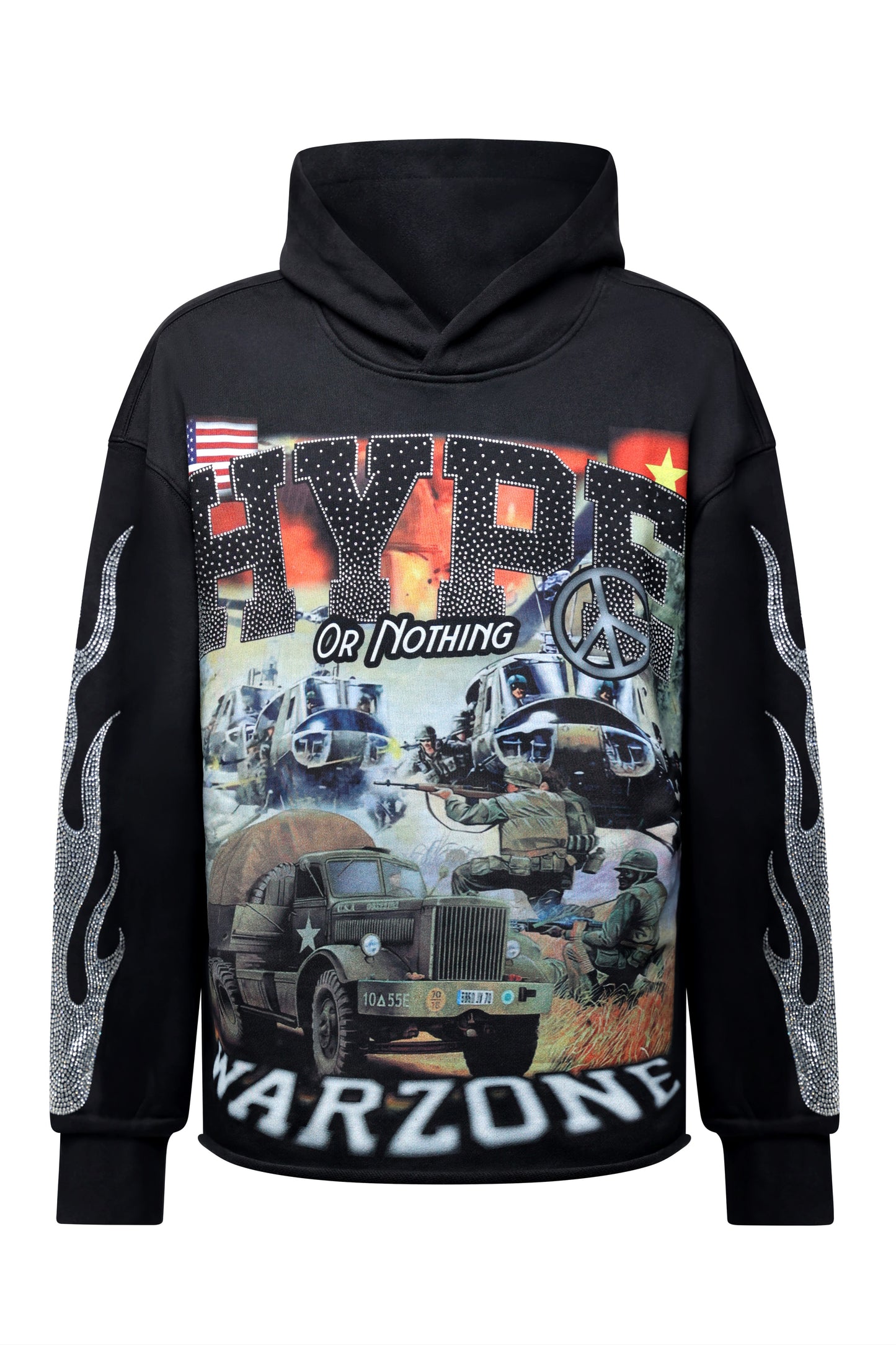 Sweat à capuche noir "warzone "